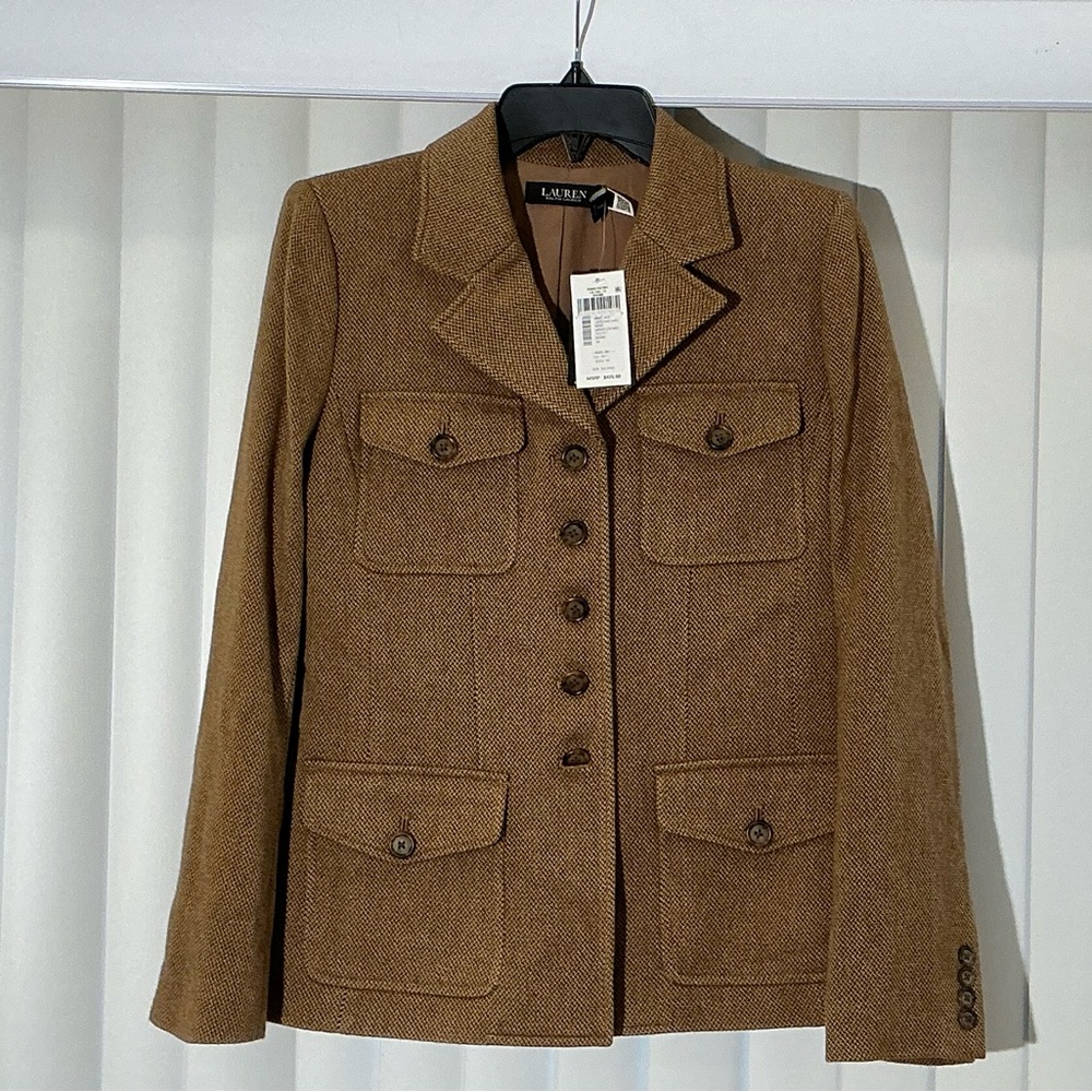 Lauren Ralph Lauren
WOOL BLEND TWILL BLAZER - Blazer - brown multi - Picture 7 of 8